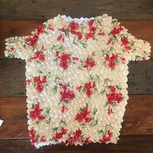 80’s Floral popcorn shirt
